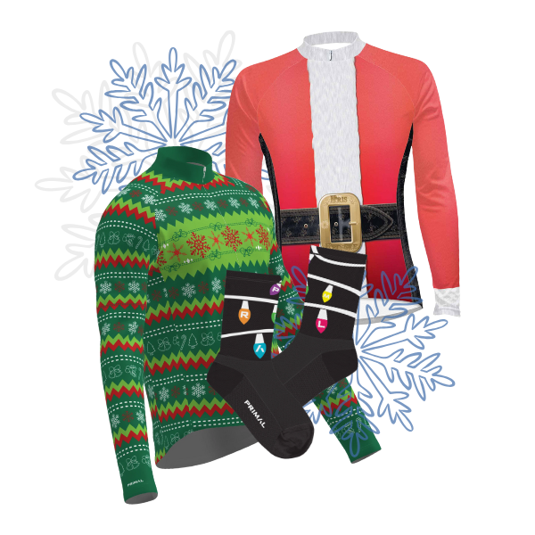 Primal Wear holiday special jerseys and socks
