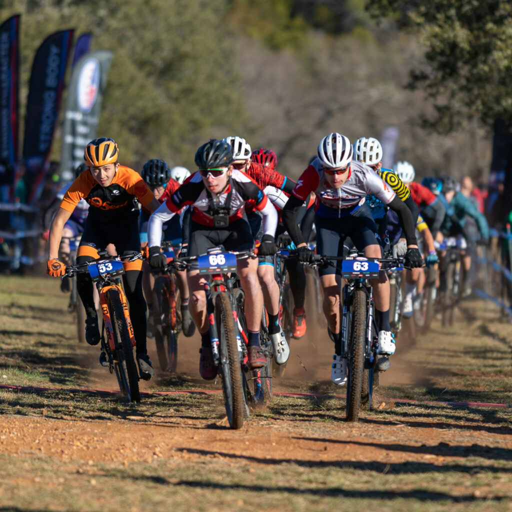 School Sports Mountain Bike Race Start